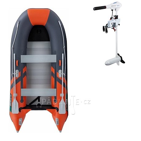 Člun GLADIATOR CLASSIC B330AL orange dark grey - nafukovací člun s hliníkovou podlahou