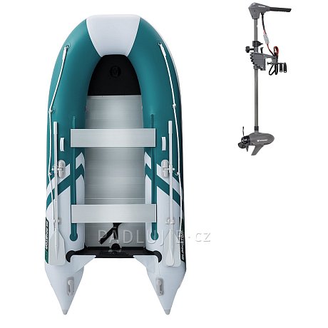 Člun GLADIATOR CLASSIC B330AL sea green white - nafukovací člun s hliníkovou podlahou