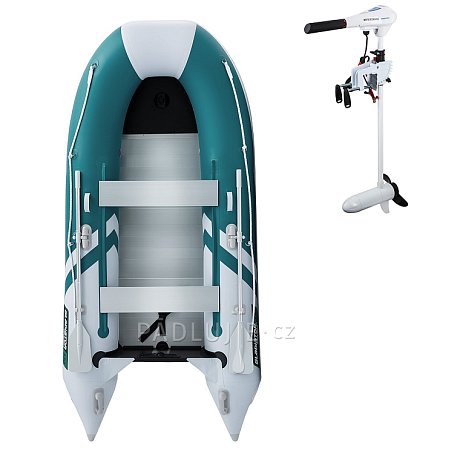 Člun GLADIATOR CLASSIC B330AL sea green white - nafukovací člun s hliníkovou podlahou