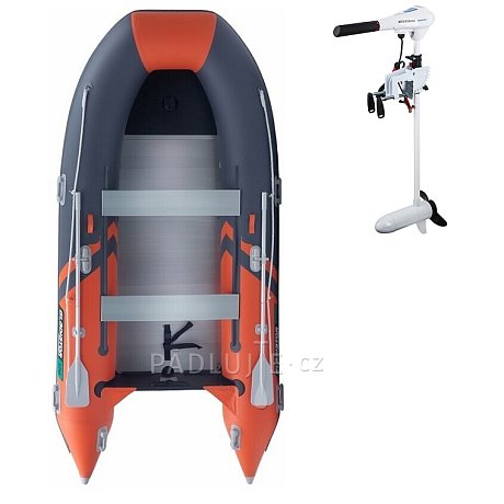 Člun GLADIATOR CLASSIC B370AL orange dark gray - nafukovací člun s hliníkovou podlahou