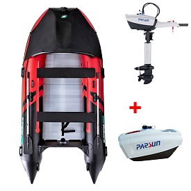 Člun GLADIATOR ACTIVE C370AL red black - nafukovací člun s hliníkovou podlahou