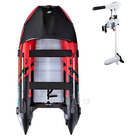 Člun GLADIATOR ACTIVE C370AL red black - nafukovací člun s hliníkovou podlahou