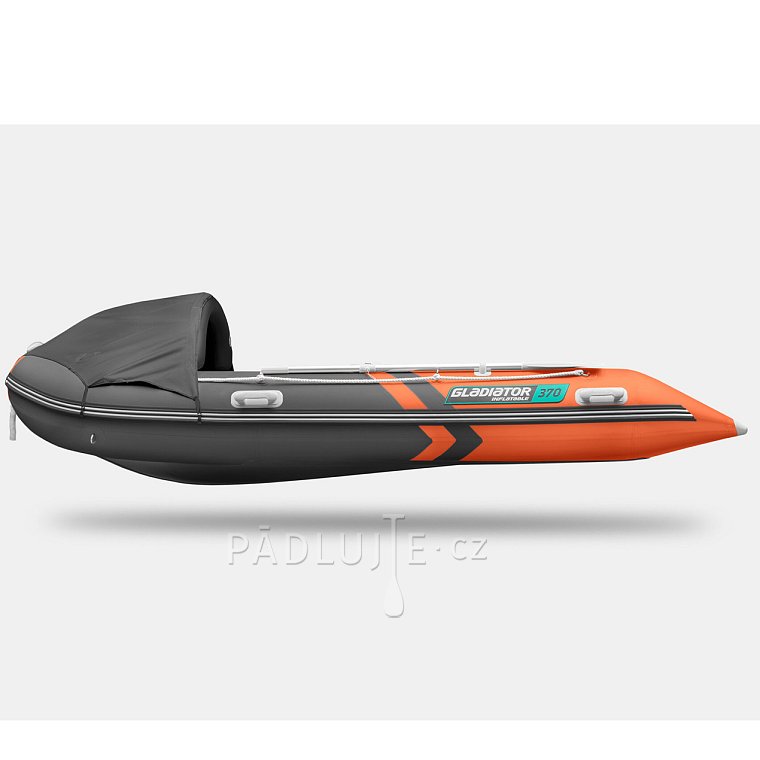 GLADIATOR C370 AL orange dark gray - nafukovací člun s hliníkovou podlahou