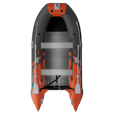 Člun GLADIATOR ACTIVE C370AL orange dark grey - nafukovací člun s hliníkovou podlahou