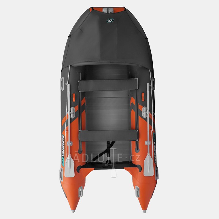 GLADIATOR C370 AL orange dark gray - nafukovací člun s hliníkovou podlahou