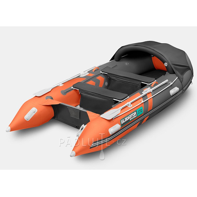 GLADIATOR C370 AL orange dark gray - nafukovací člun s hliníkovou podlahou