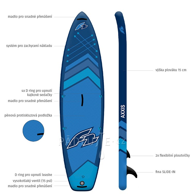 Paddleboard F2 AXXIS SMU 11'6 COMBO NAVY BLUE 2024 - nafukovací paddleboard