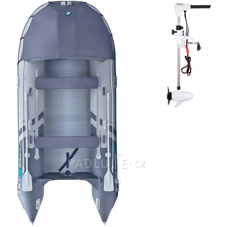 Člun GLADIATOR ACTIVE C420AL light dark grey - nafukovací člun s hliníkovou podlahou