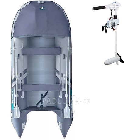 Člun GLADIATOR ACTIVE C420AL light dark grey - nafukovací člun s hliníkovou podlahou