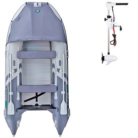 Člun GLADIATOR ACTIVE C370AL light dark grey - nafukovací člun s hliníkovou podlahou