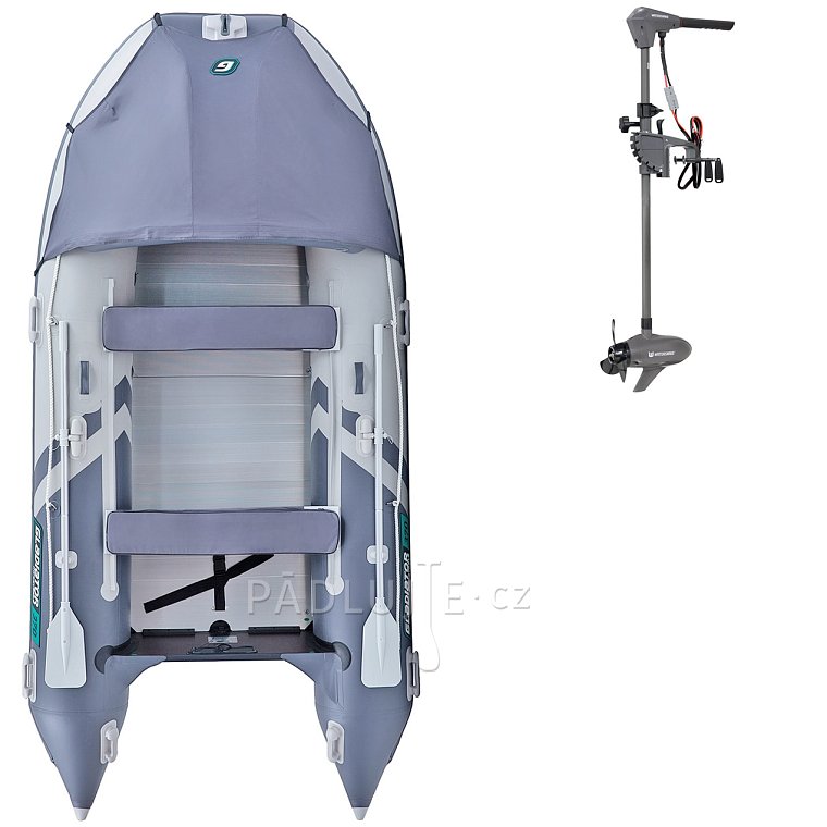 Člun GLADIATOR ACTIVE C370AL light dark grey - nafukovací člun s hliníkovou podlahou