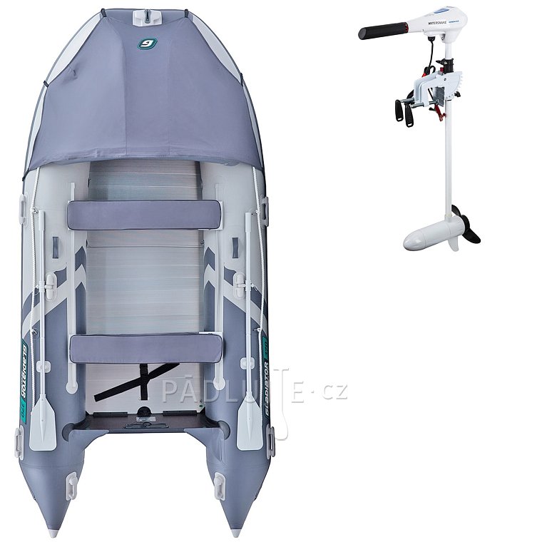 Člun GLADIATOR ACTIVE C370AL light dark grey - nafukovací člun s hliníkovou podlahou