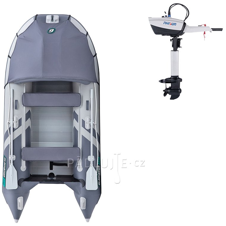 Člun GLADIATOR ACTIVE C330AL light dark grey - nafukovací člun s hliníkovou podlahou