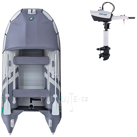 Člun GLADIATOR ACTIVE C330AL light dark grey - nafukovací člun s hliníkovou podlahou