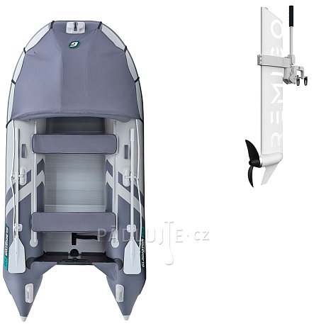 Člun GLADIATOR ACTIVE C330AL light dark grey - nafukovací člun s hliníkovou podlahou