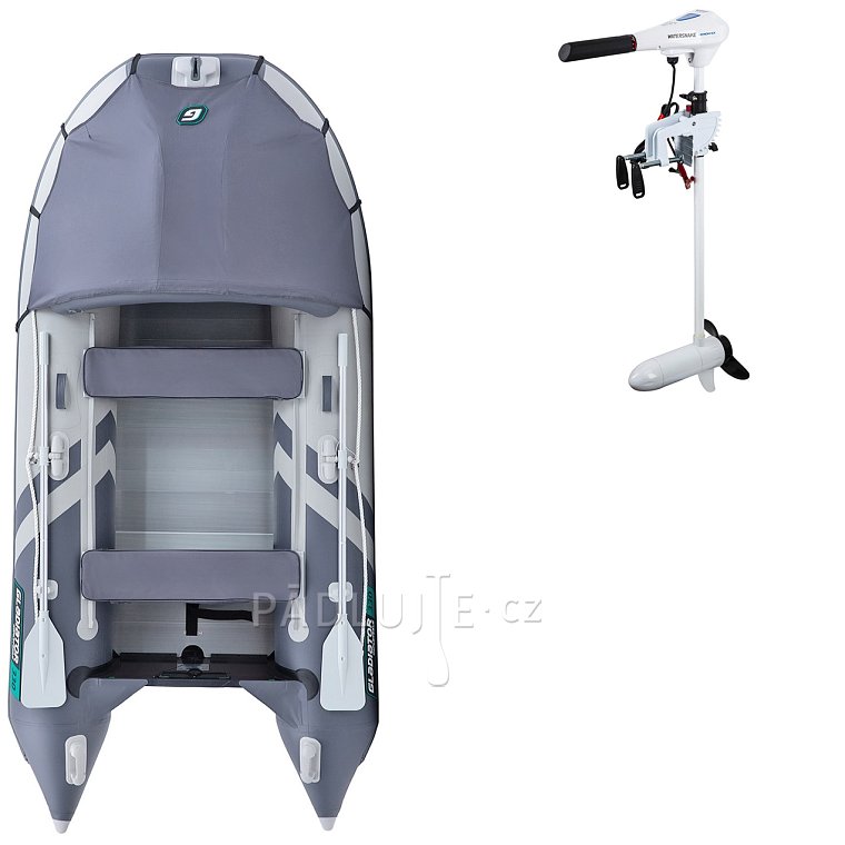 Člun GLADIATOR ACTIVE C330AL light dark grey - nafukovací člun s hliníkovou podlahou