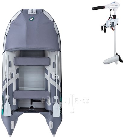 Člun GLADIATOR ACTIVE C330AL light dark grey - nafukovací člun s hliníkovou podlahou