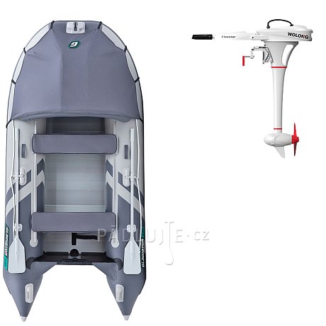 Člun GLADIATOR ACTIVE C330AL light dark grey - nafukovací člun s hliníkovou podlahou