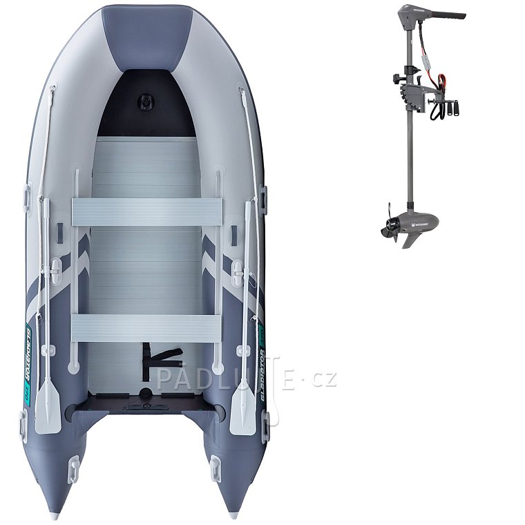Člun GLADIATOR CLASSIC B420AL light dark grey - nafukovací člun s hliníkovou podlahou