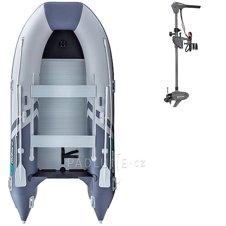 Člun GLADIATOR CLASSIC B420AL light dark grey - nafukovací člun s hliníkovou podlahou