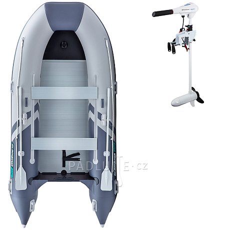 Člun GLADIATOR CLASSIC B420AL light dark grey - nafukovací člun s hliníkovou podlahou