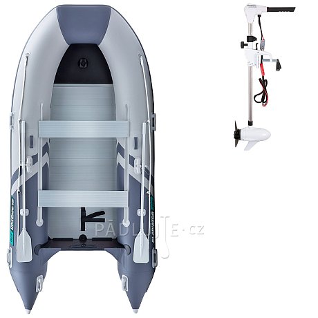 Člun GLADIATOR CLASSIC B370AL light dark grey - nafukovací člun s hliníkovou podlahou