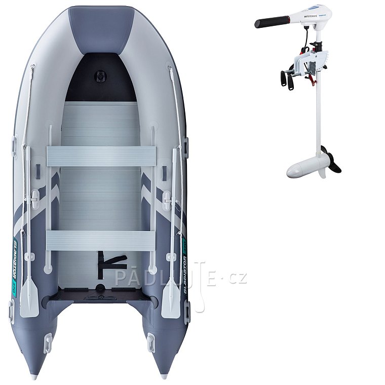 Člun GLADIATOR CLASSIC B370AL light dark grey - nafukovací člun s hliníkovou podlahou