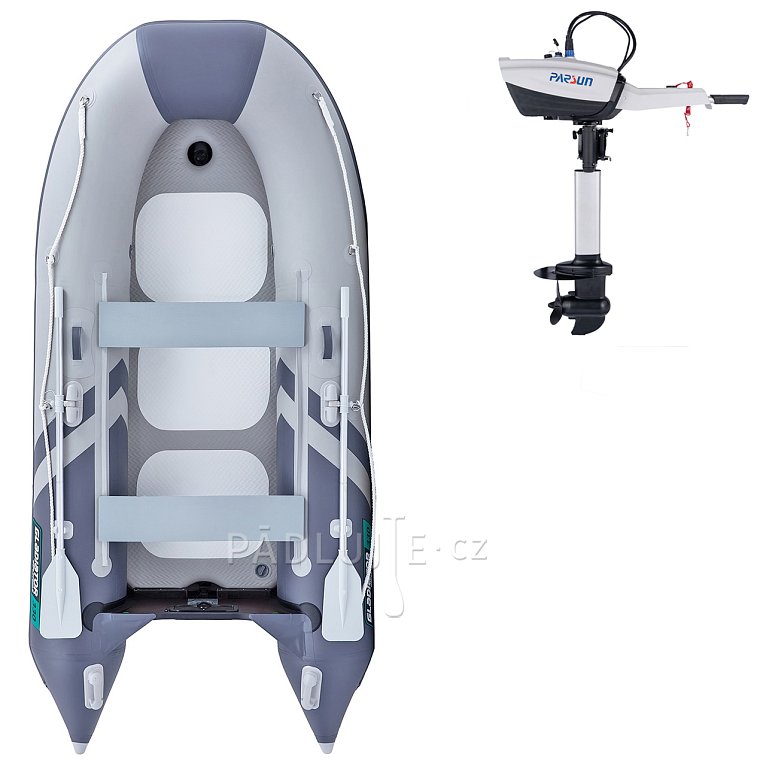 Člun GLADIATOR CLASSIC B330AD light dark grey- nafukovací člun s vysokotlakou podlahou