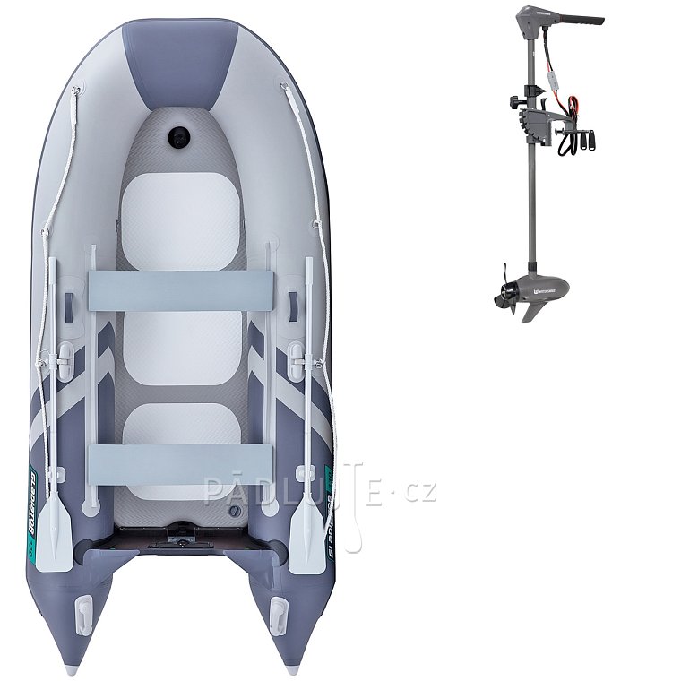 Člun GLADIATOR CLASSIC B330AD light dark grey- nafukovací člun s vysokotlakou podlahou