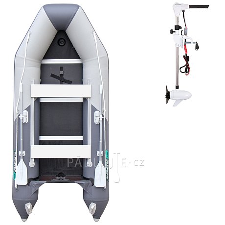 Člun GLADIATOR LIGHT AK320WF light dark grey - nafukovací člun s dřevěnou podlahou