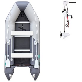 Člun GLADIATOR LIGHT AK320WF light dark grey - nafukovací člun s dřevěnou podlahou