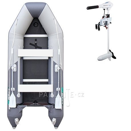 Člun GLADIATOR LIGHT AK320WF light dark grey - nafukovací člun s dřevěnou podlahou