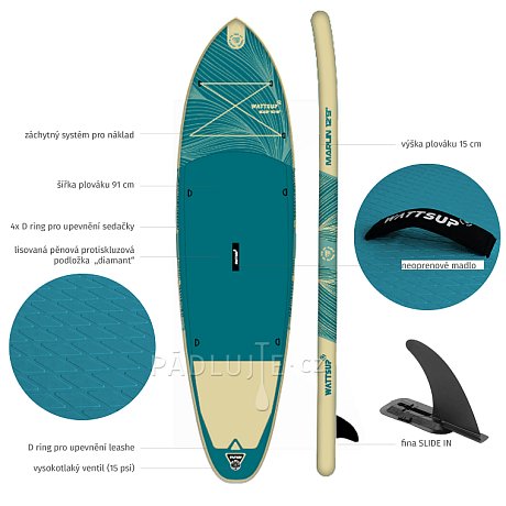 Paddleboard WATTSUP MARLIN 12'5 MINICOMBO - nafukovací