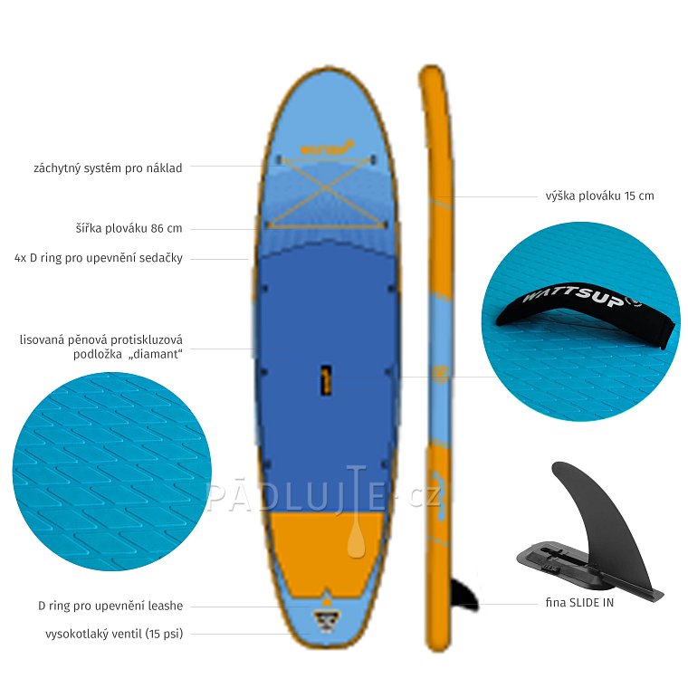 Paddleboard WATTSUP F11 11'0 COMBO SPECIAL - nafukovací