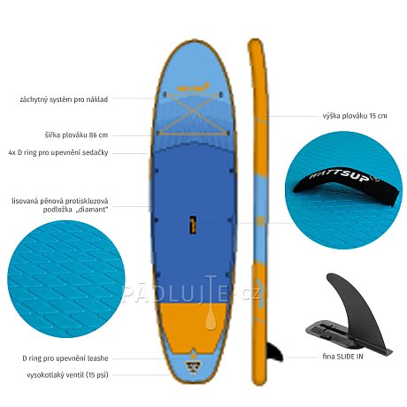 Paddleboard WATTSUP F11 11'0 MINICOMBO SMU - nafukovací