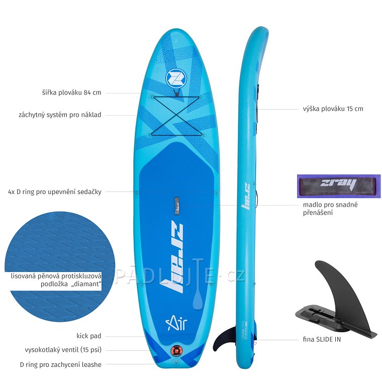 Paddleboard ZRAY EA-4 ALLROUND AIR  10'10 MINICOMBO - nafukovací paddleboard