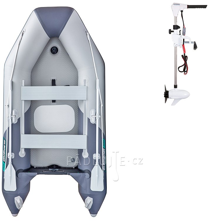 Člun GLADIATOR LIGHT AK300AD light dark grey - nafukovací člun s vysokotlakou podlahou