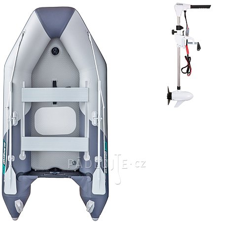 Člun GLADIATOR LIGHT AK300AD light dark grey - nafukovací člun s vysokotlakou podlahou