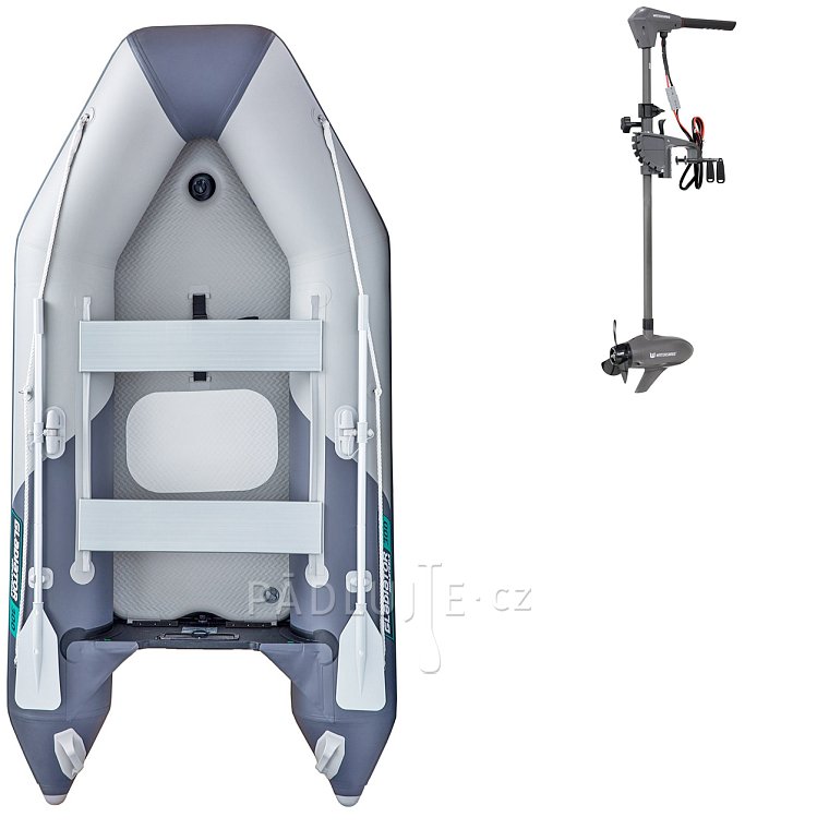 Člun GLADIATOR LIGHT AK300AD light dark grey - nafukovací člun s vysokotlakou podlahou