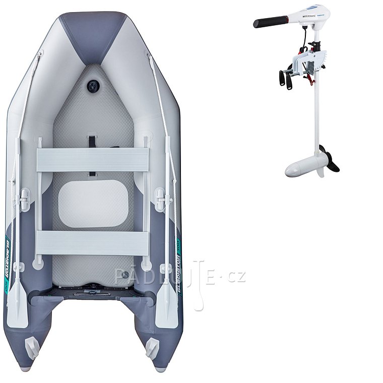 Člun GLADIATOR LIGHT AK300AD light dark grey - nafukovací člun s vysokotlakou podlahou