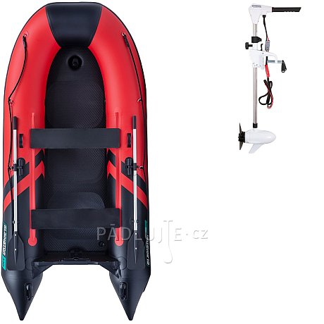 Člun GLADIATOR CLASSIC B330AD red black - nafukovací člun s vysokotlakou podlahou