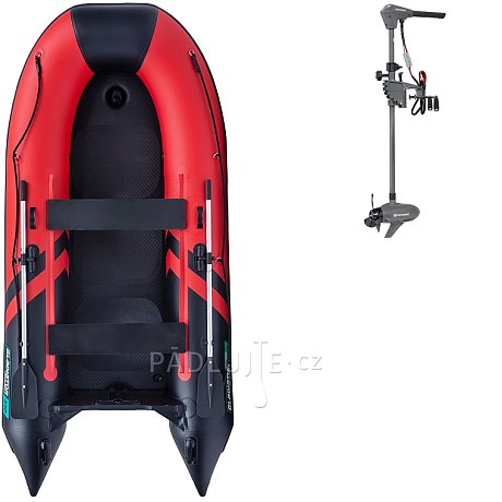 Člun GLADIATOR CLASSIC B330AD red black - nafukovací člun s vysokotlakou podlahou