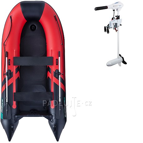 Člun GLADIATOR CLASSIC B330AD red black - nafukovací člun s vysokotlakou podlahou