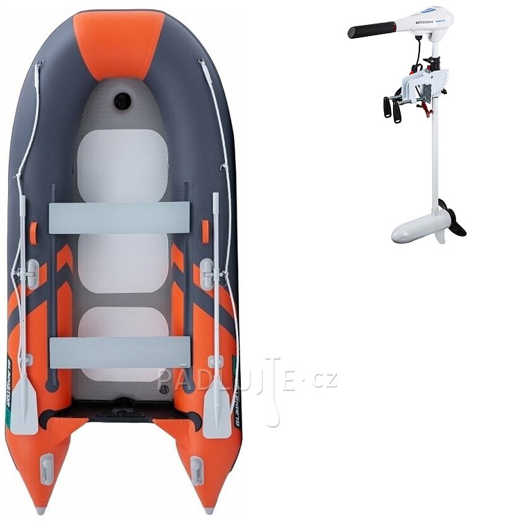Člun GLADIATOR CLASSIC B330AD orange dark grey - nafukovací člun s vysokotlakou podlahou