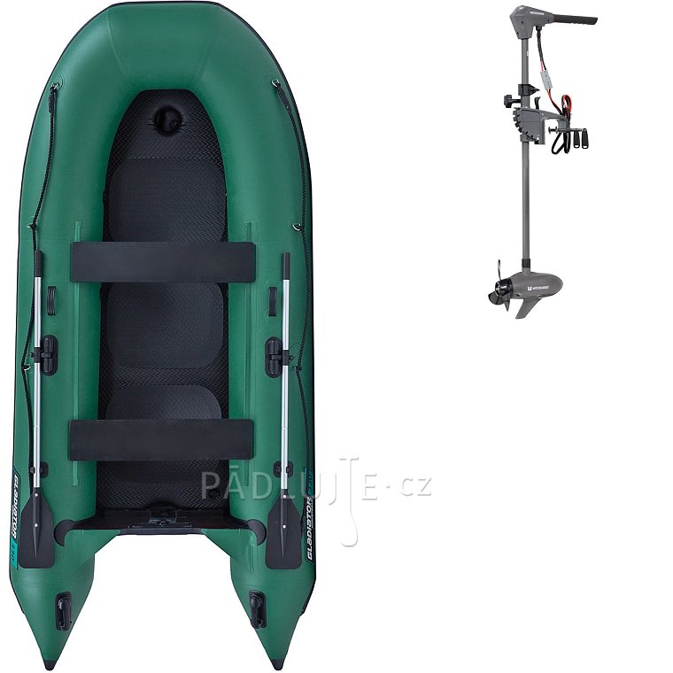 Člun GLADIATOR CLASSIC B330AD green - nafukovací člun s vysokotlakou podlahou