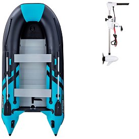 Člun GLADIATOR CLASSIC B330AL black turquise - nafukovací člun s hliníkovou podlahou