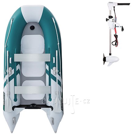 Člun GLADIATOR CLASSIC B330AD sea green white - nafukovací člun s vysokotlakou podlahou