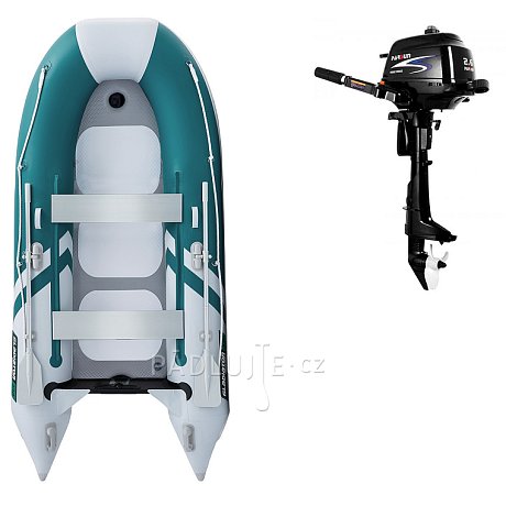 Člun GLADIATOR CLASSIC B330AD sea green white - nafukovací člun s vysokotlakou podlahou