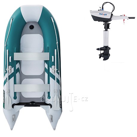 Člun GLADIATOR CLASSIC B330AD sea green white - nafukovací člun s vysokotlakou podlahou