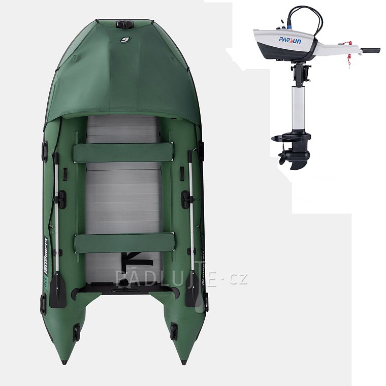 Člun GLADIATOR ACTIVE C370AL green - nafukovací člun s hliníkovou podlahou